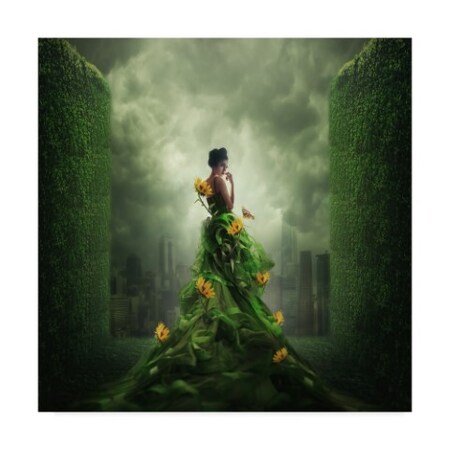 Trademark Fine Art Hardibudi 'Go Green Woman' Canvas Art, 24x24 1X07676-C2424GG
